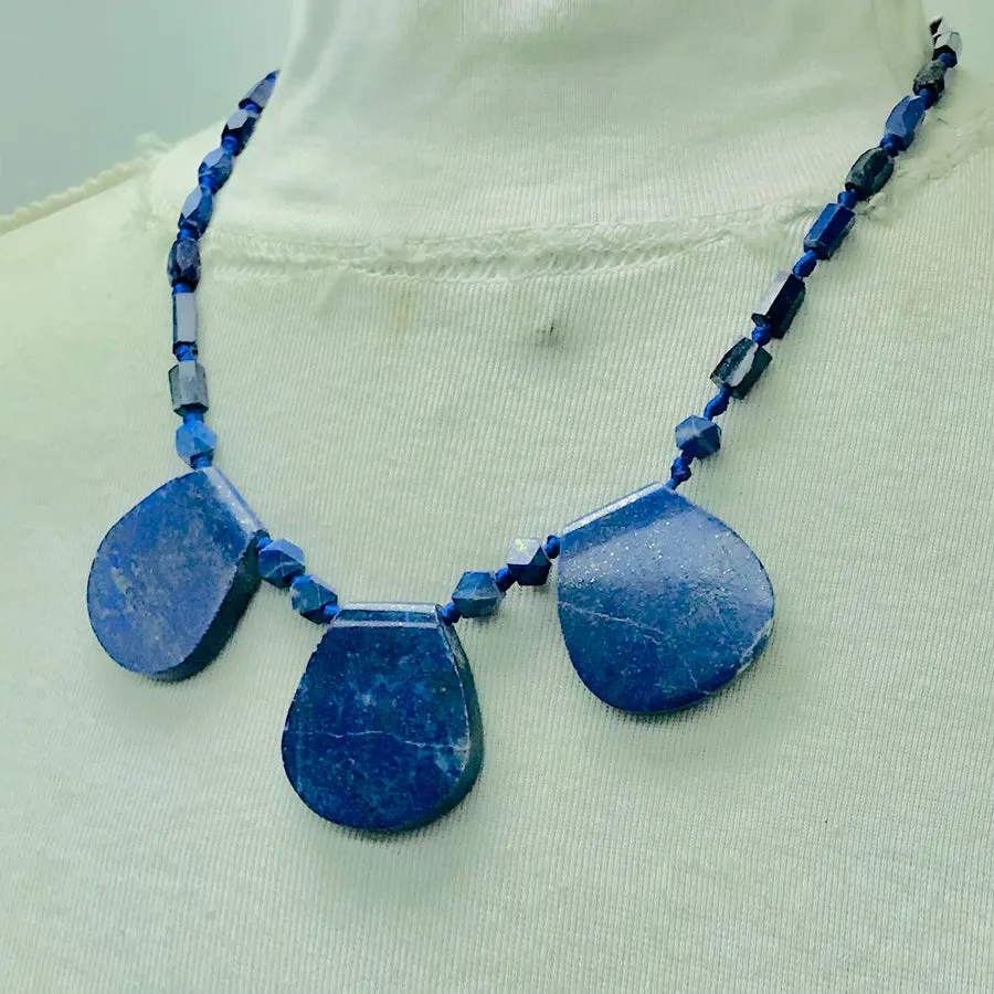 Lapis Lazuli Gemstone Beaded Necklace