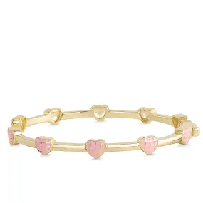 Lattice Heart Bangle Bracelet