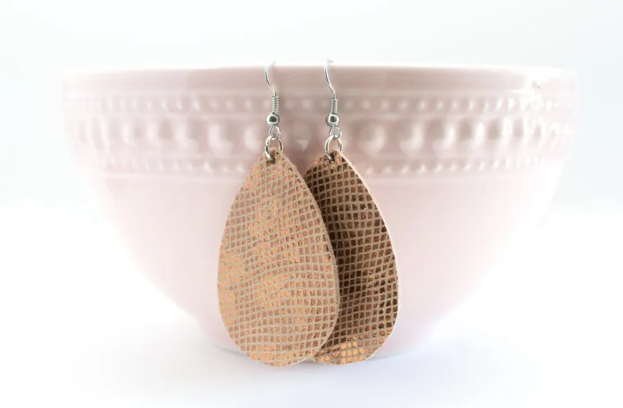 Leather Tear Drop Earrings | 26 Colors