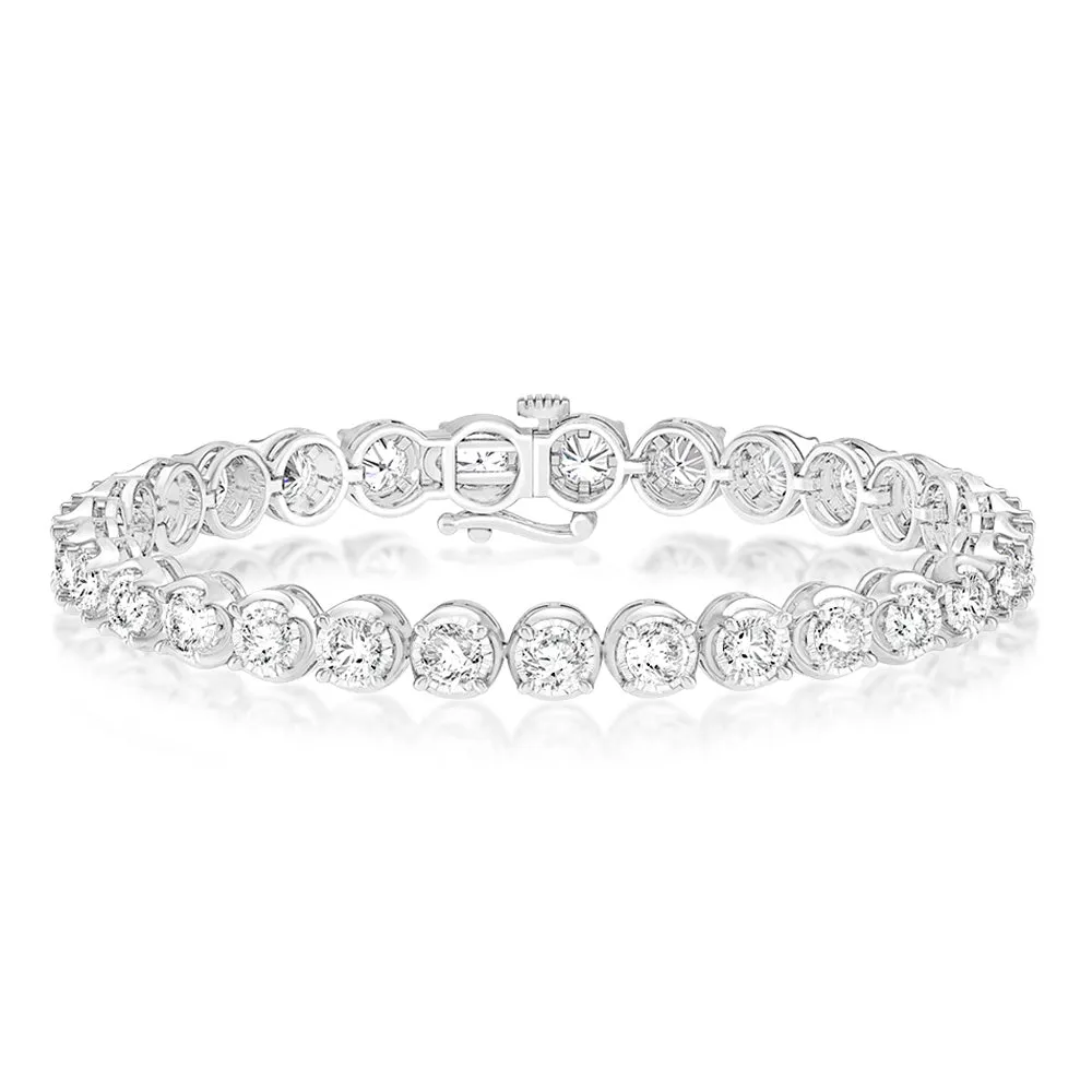 Luminesce Lab Grown 10.30Carat Bracelet Diamond in 10ct White Gold