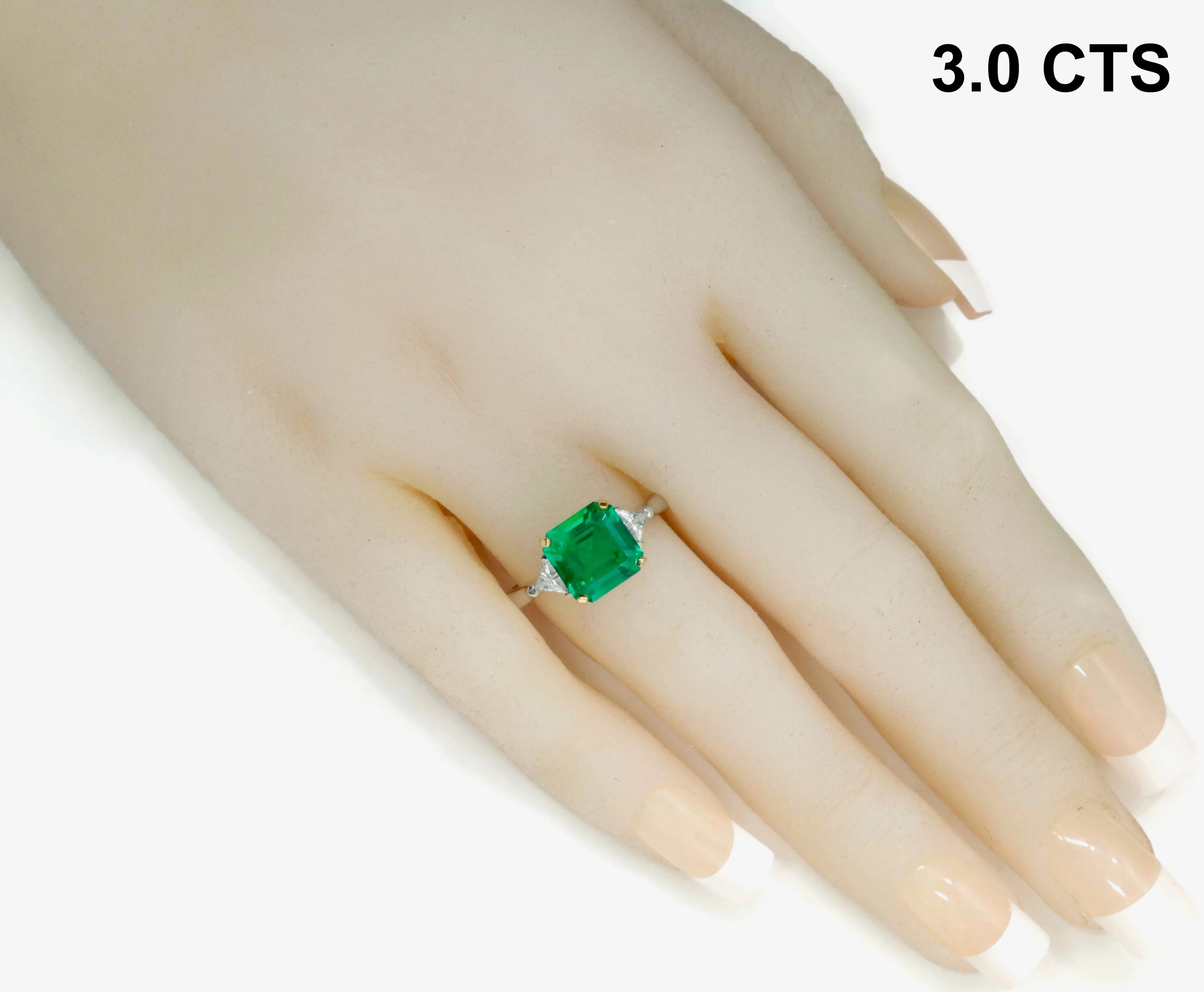 Luxury stunning ladies emerald ring with jewelems stones in two tone 1-3 cts SKU: 6142068