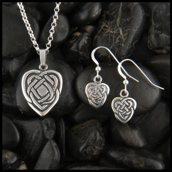 Maggie's Heart Pendant and Earring Set