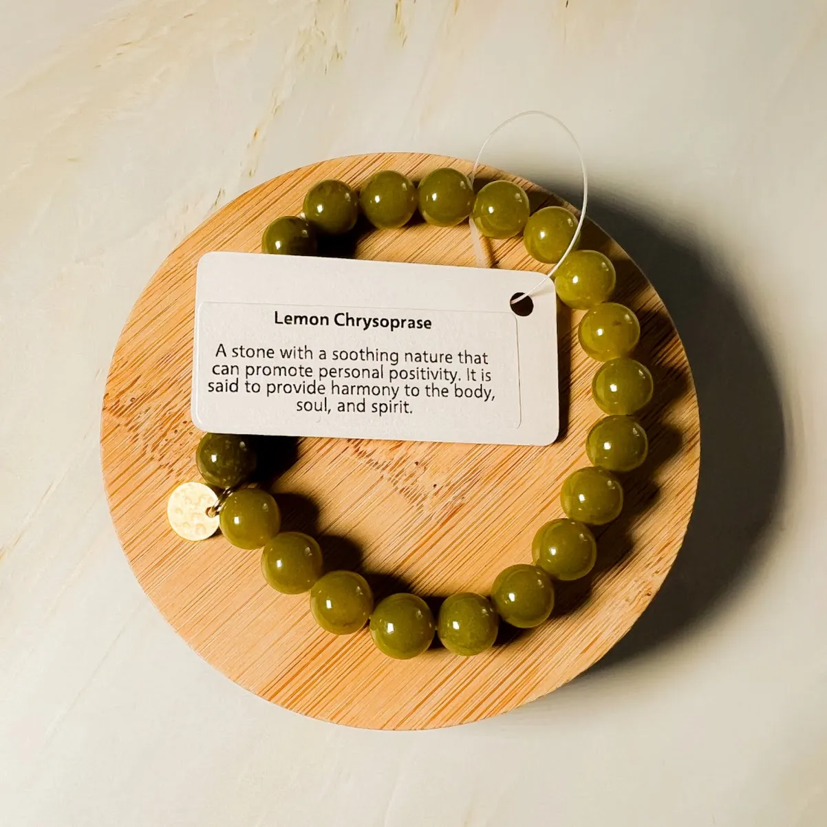 Mala: Lemon Chrysoprase Beaded Bracelet