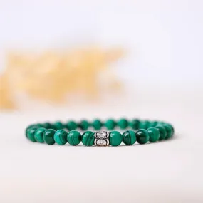 Malachite Gemstone Bracelet 6mm