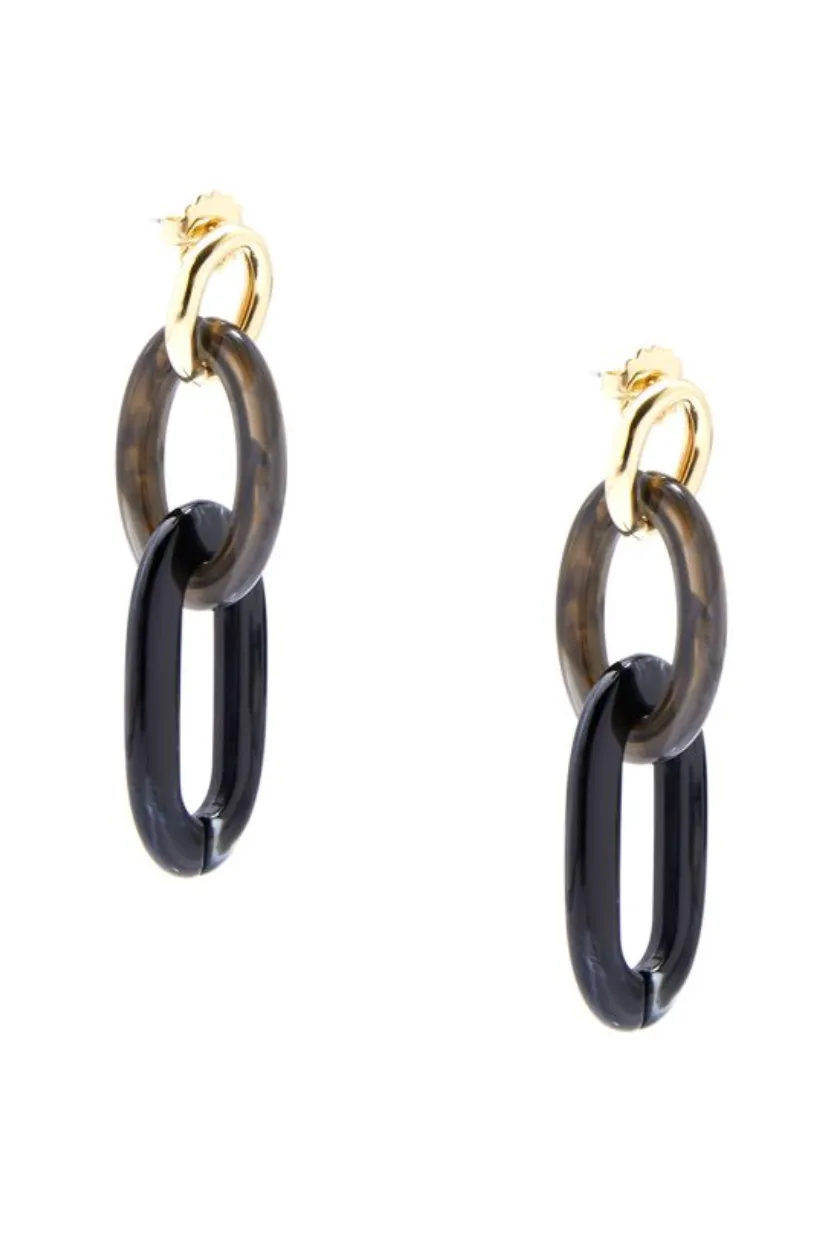 Marbled Links Drop Earrings