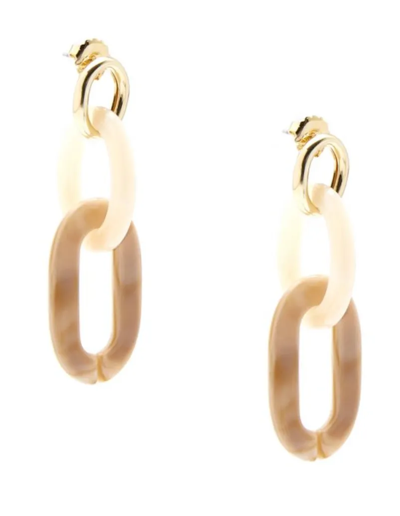 Marbled Links Drop Earrings