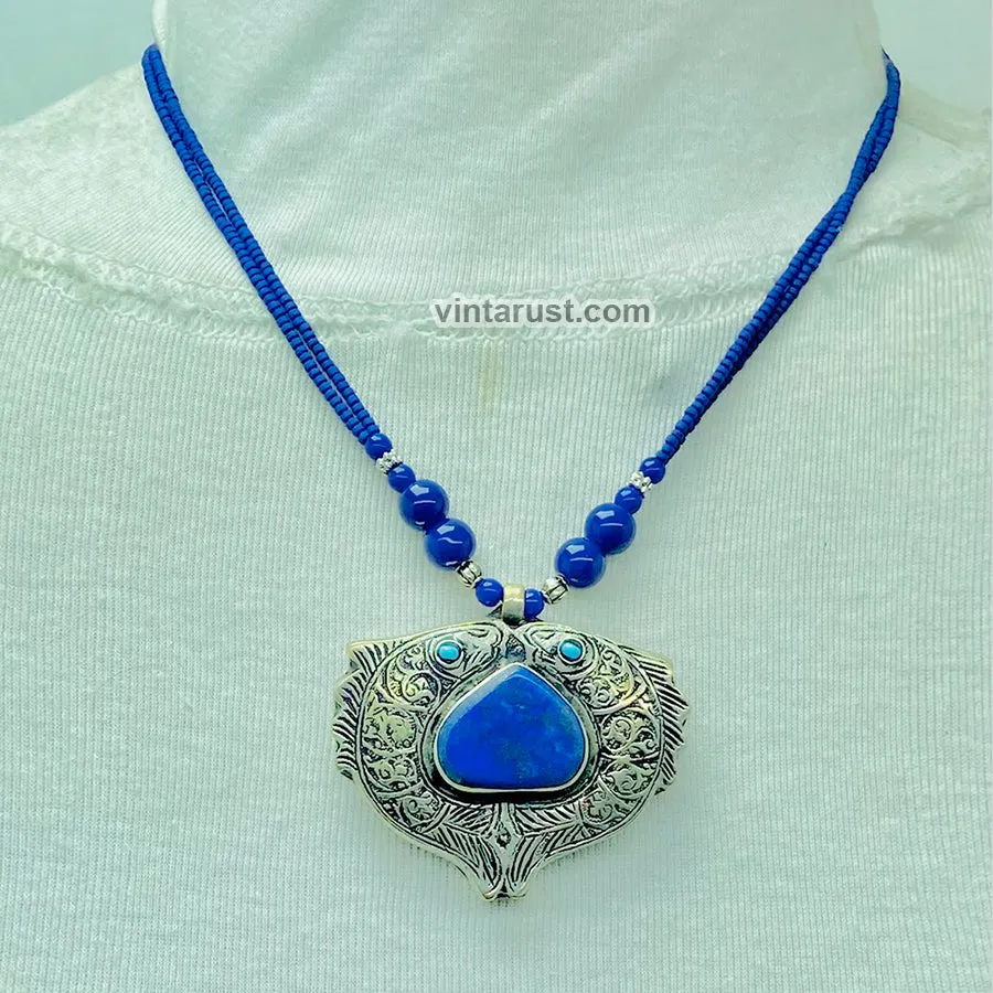 Massive Lapis Lazuli Stone Kuchi Necklace