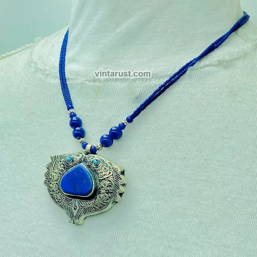 Massive Lapis Lazuli Stone Kuchi Necklace