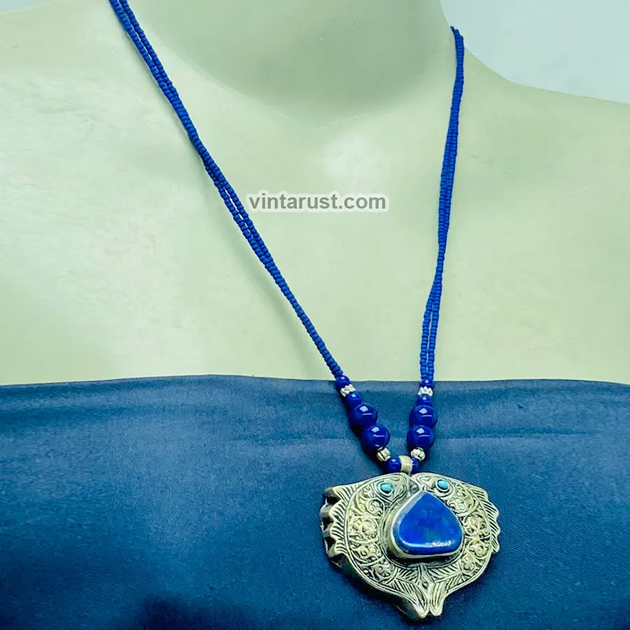 Massive Lapis Lazuli Stone Kuchi Necklace