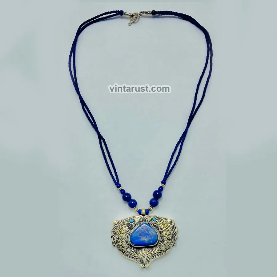 Massive Lapis Lazuli Stone Kuchi Necklace