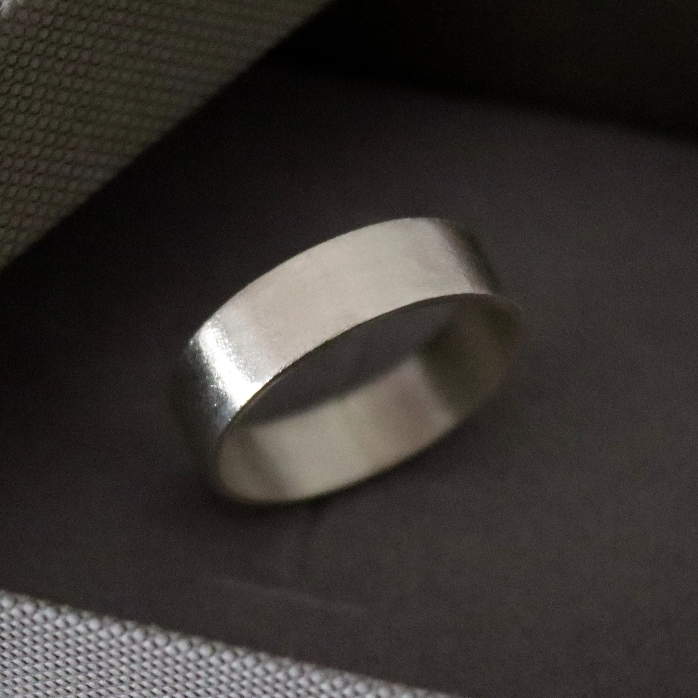 Mens Black Ring - Handmade Oxidized Sterling Silver Band for men