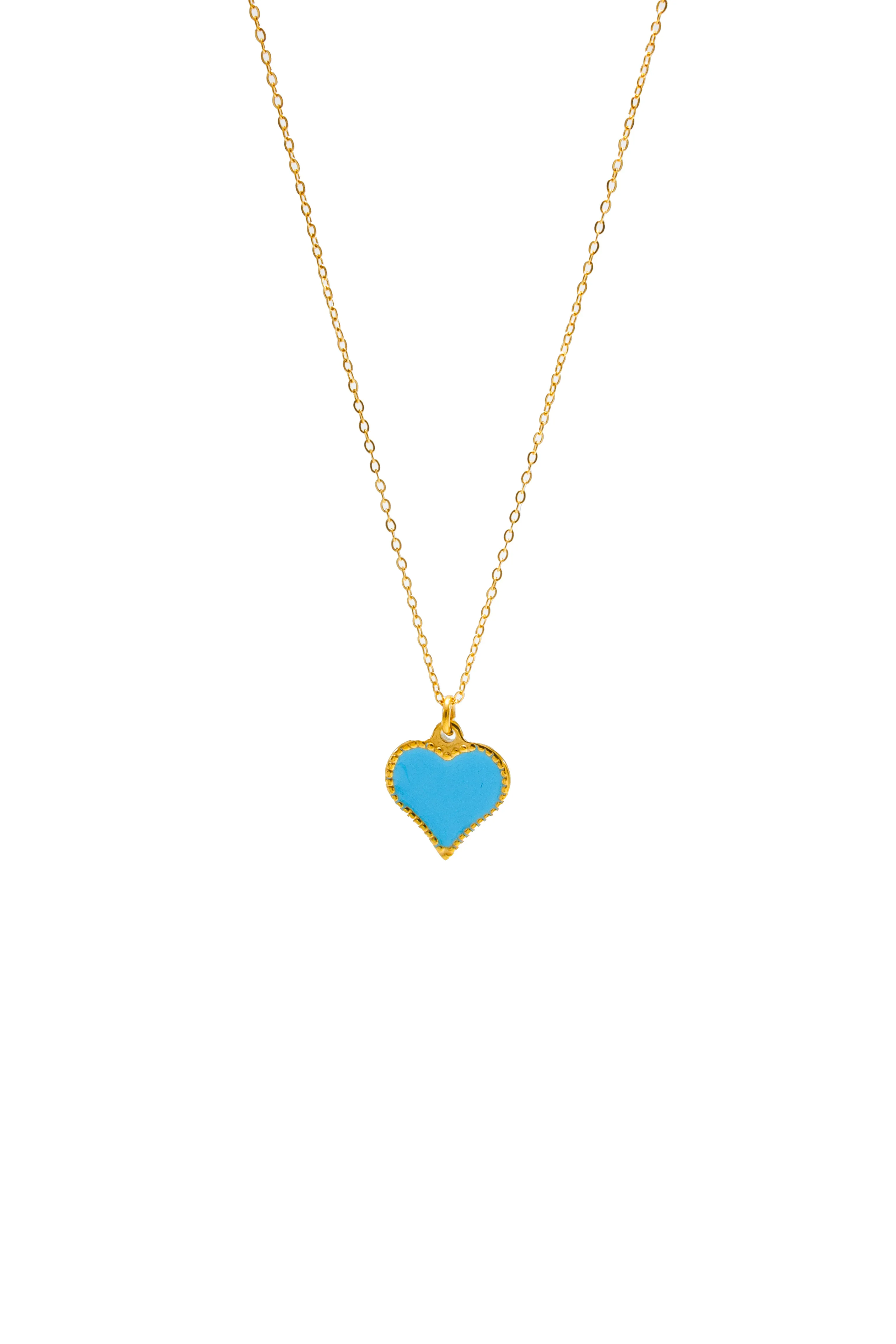 Mini Adjustable Turquoise Howlite Gemstone Heart Necklace