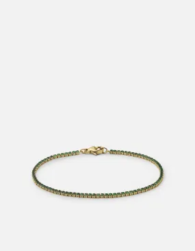 Mirai Micro Tennis Bracelet, Gold Vermeil/Emeralds