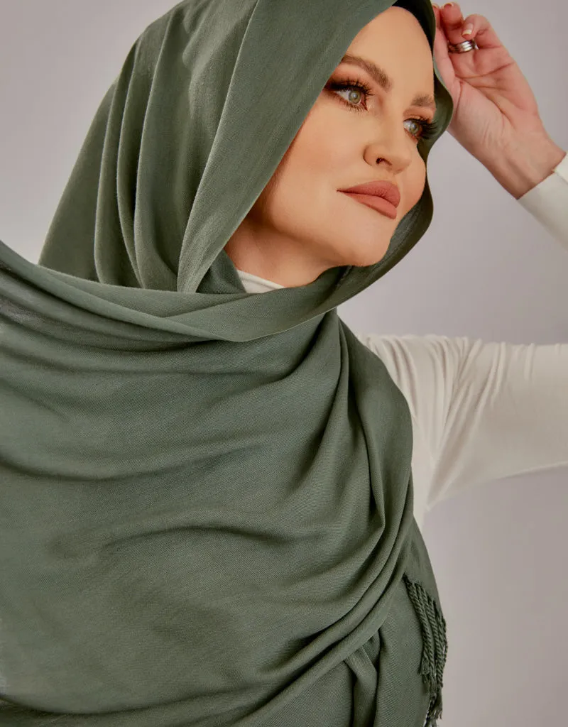 Modelle Twisted Scarves - Shades of Green