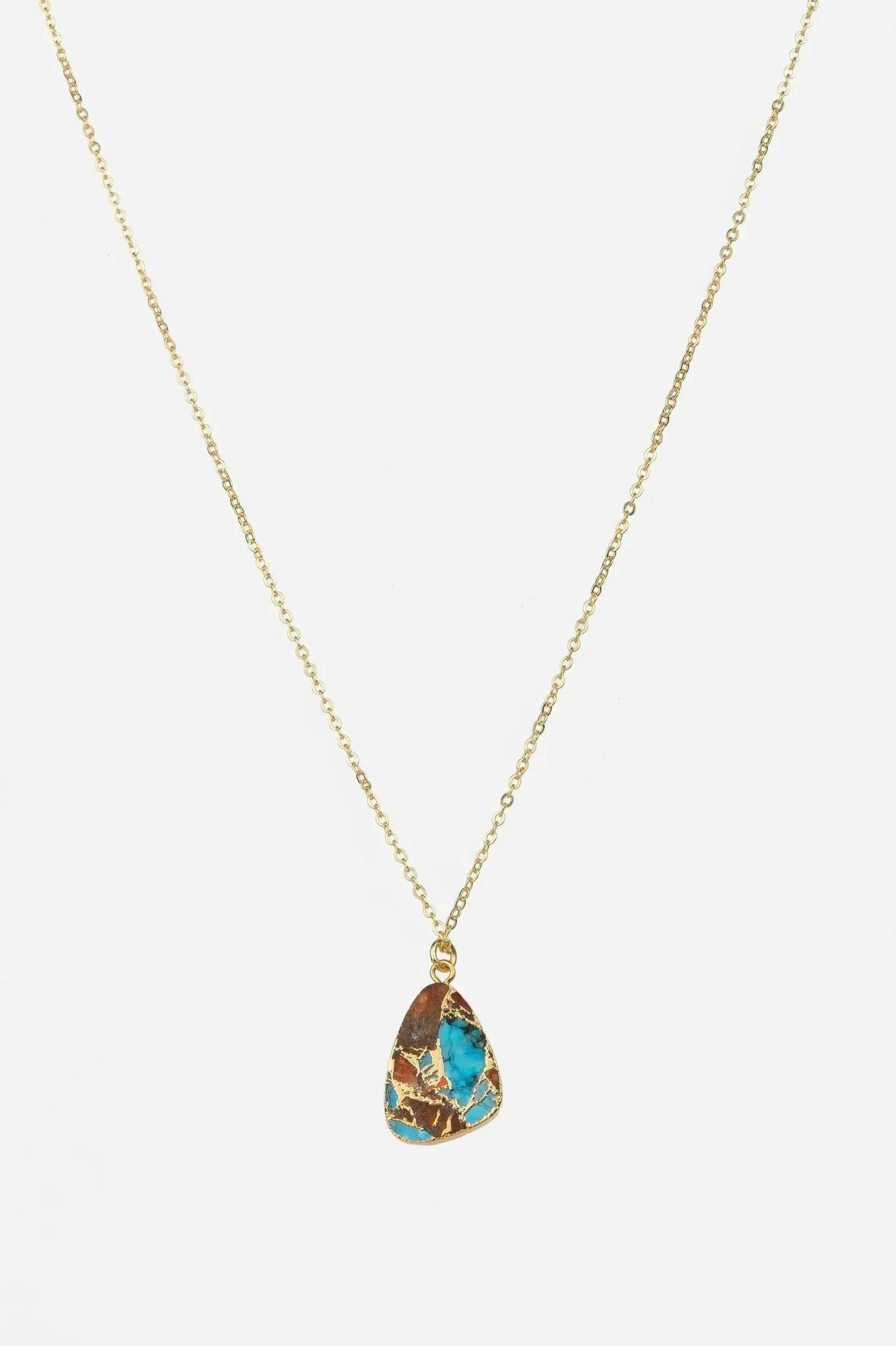 Mojave Triangle Stone Pendant Necklace