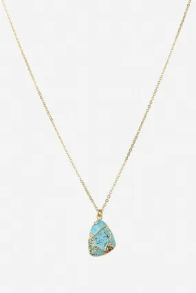 Mojave Triangle Stone Pendant Necklace