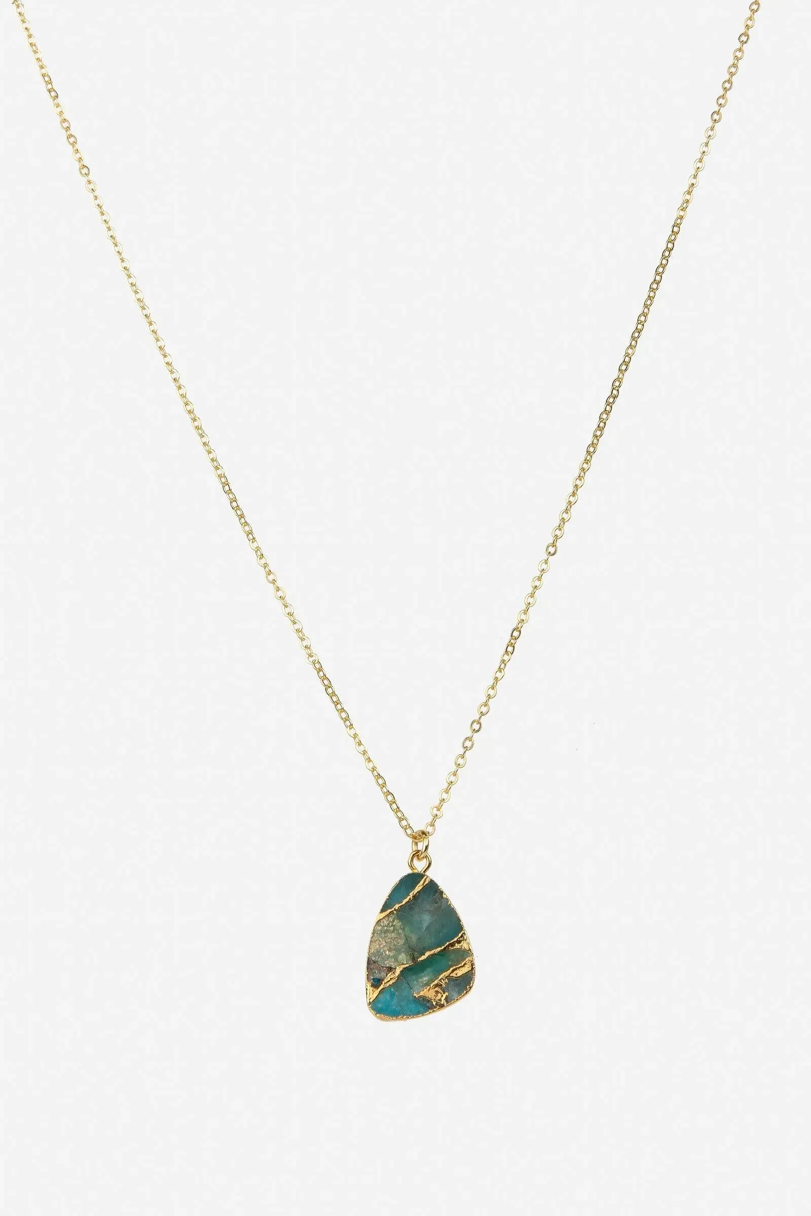 Mojave Triangle Stone Pendant Necklace