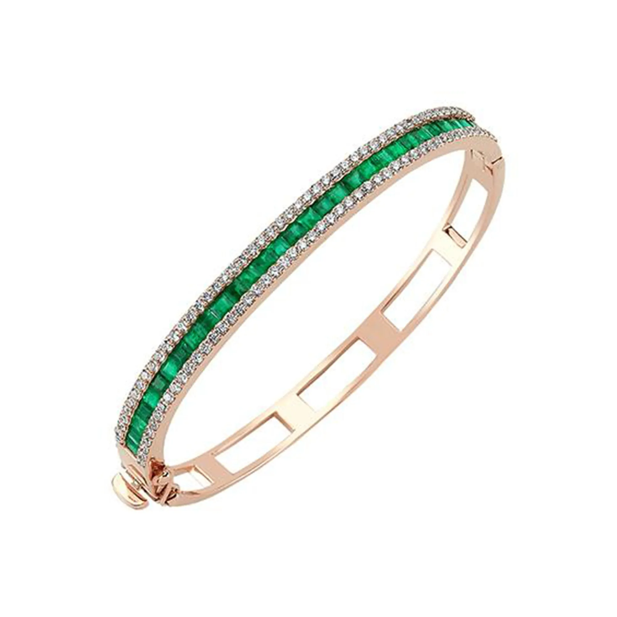 MONDRIAN GOLD DIAMOND EMERALD BRACELET