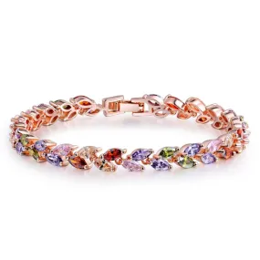 Multi-Gemstone Rose Gold Bracelet