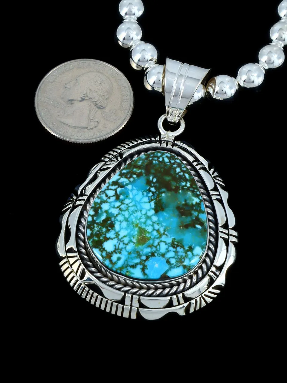 Native American Jewelry Kingman Turquoise Necklace