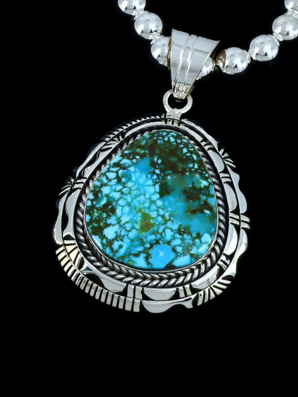 Native American Jewelry Kingman Turquoise Necklace