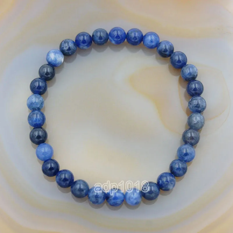 Natural Sodalite Gemstone Beads Stretch Bracelet Healing Reiki