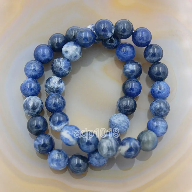 Natural Sodalite Gemstone Beads Stretch Bracelet Healing Reiki