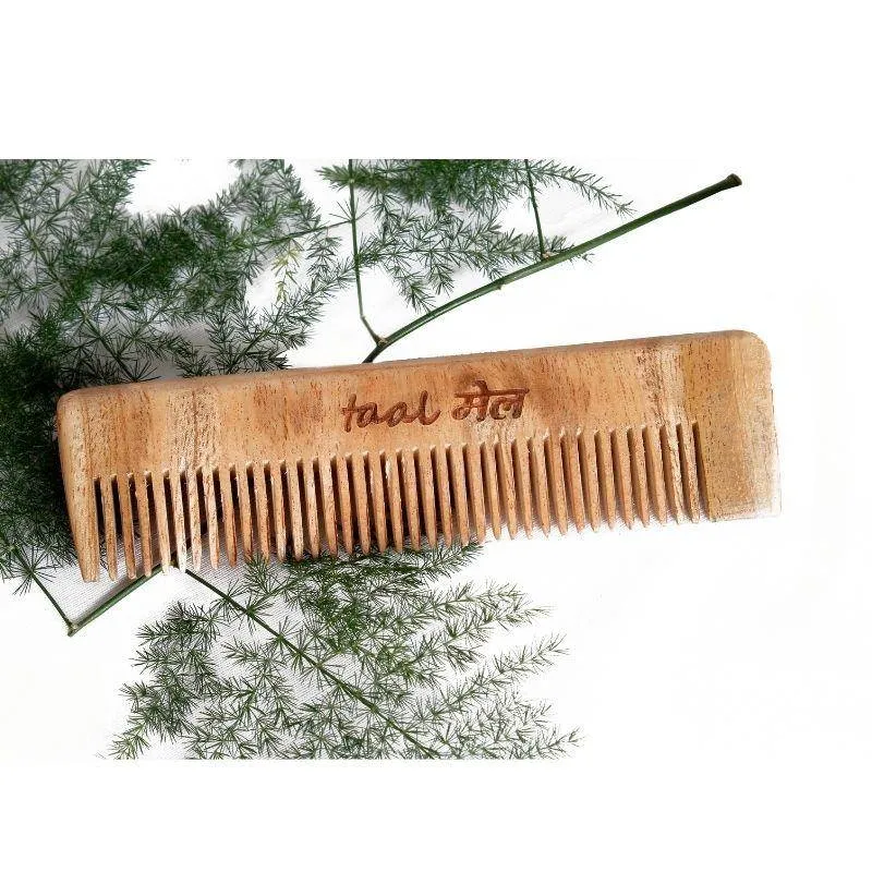 Neem wood Pocket Comb Pack of 2 | Narrow Toothed tips