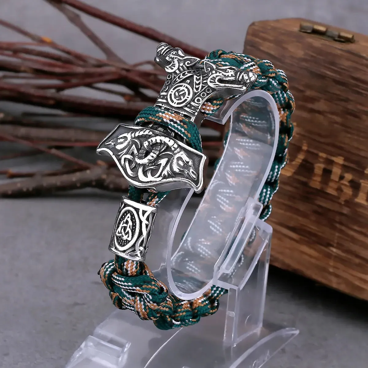 New Viking Thor's Hammer Stainless Steel Bracelet