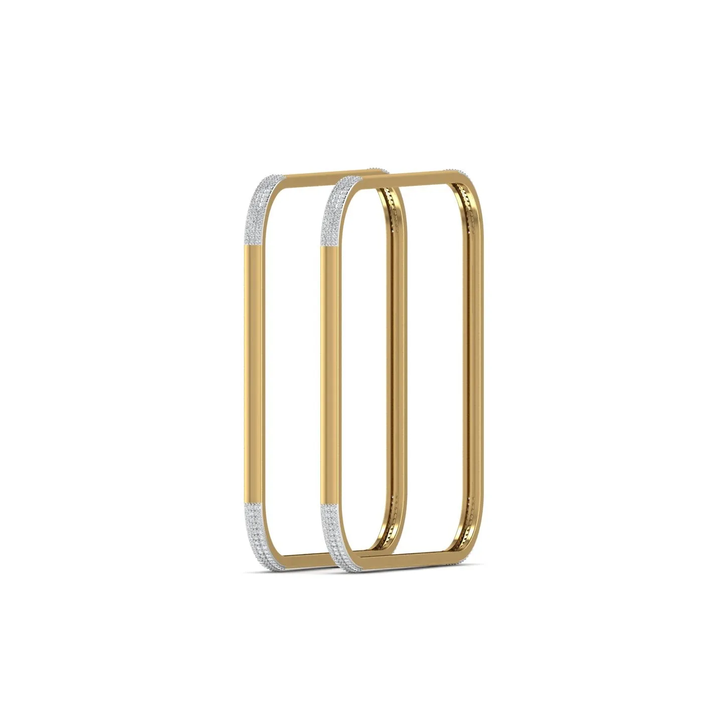 Opulent Square Silver Bangle