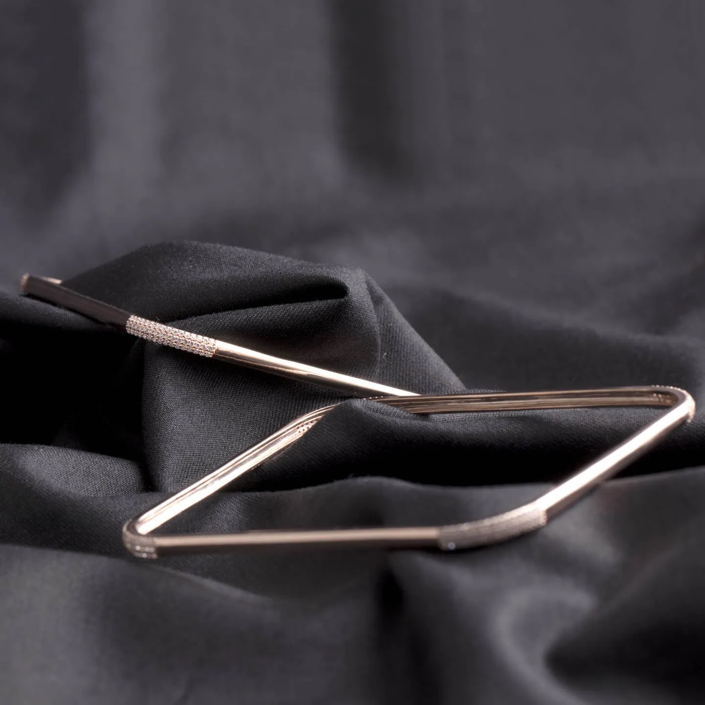 Opulent Square Silver Bangle