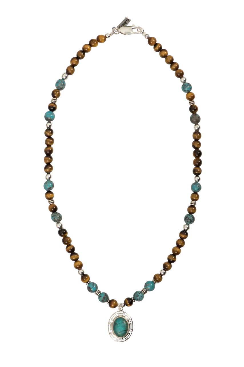 Paige Wallace Turquoise & Tiger's Eye Necklace