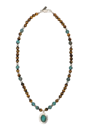 Paige Wallace Turquoise & Tiger's Eye Necklace