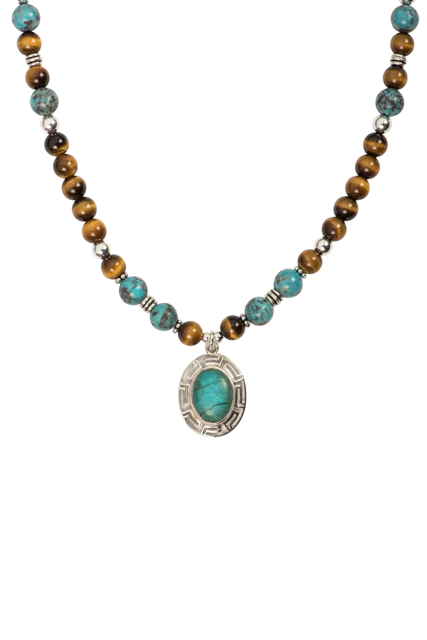 Paige Wallace Turquoise & Tiger's Eye Necklace