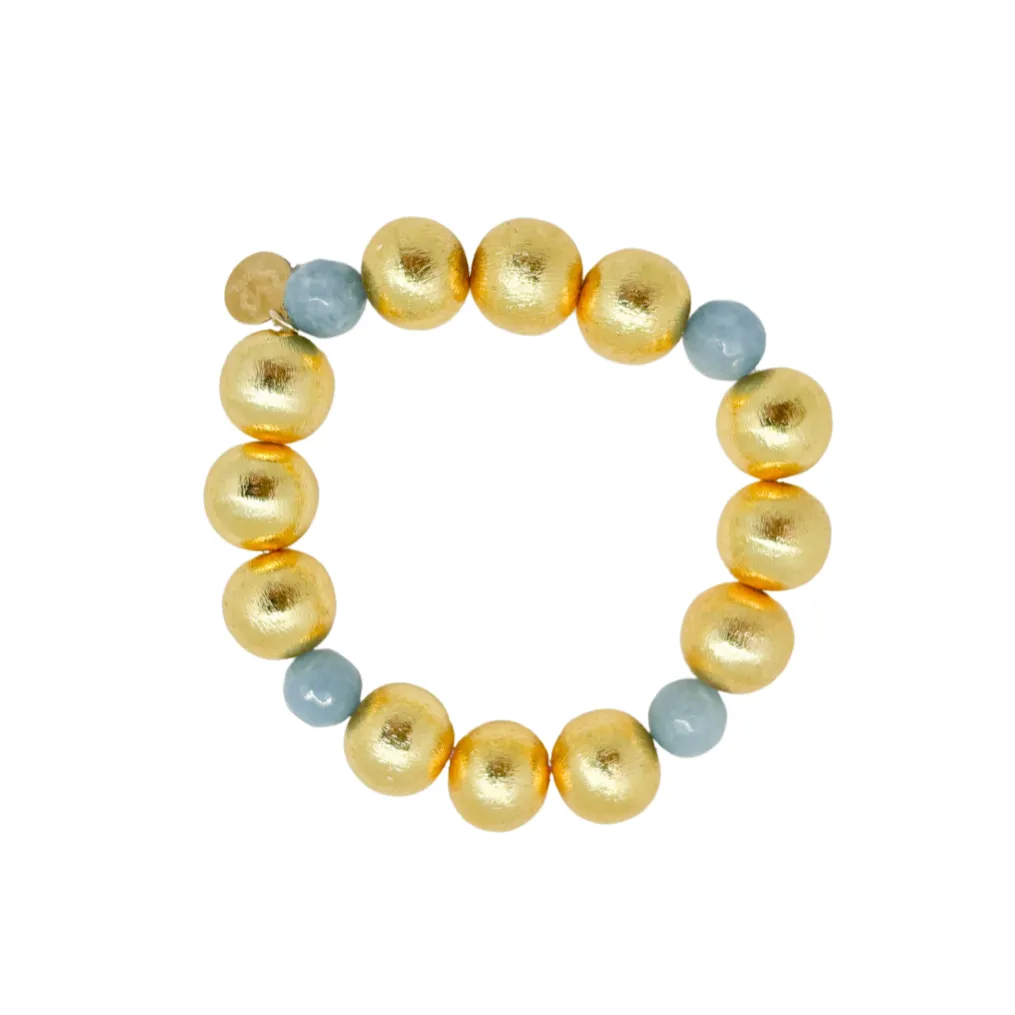 Pamela Gold & Sky Blue Bracelet