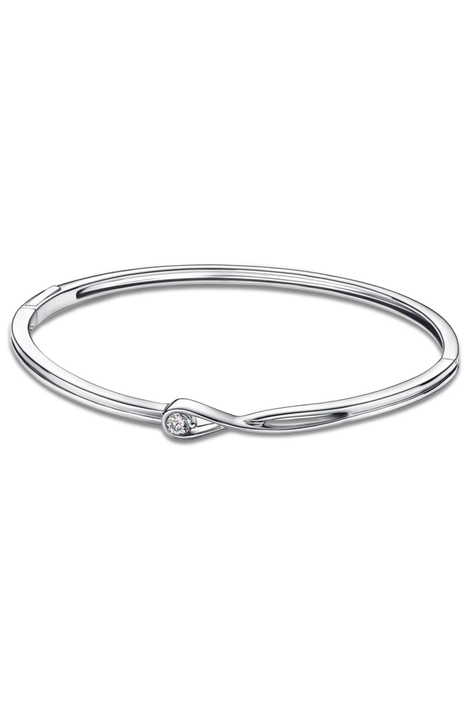 Pandora Infinite Sterling Silver Lab-Grown Diamond Bangle