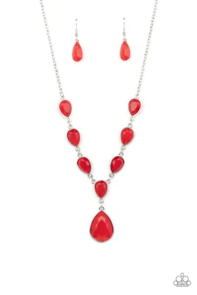 Party Paradise - Red Necklace - Paparazzi Accessories