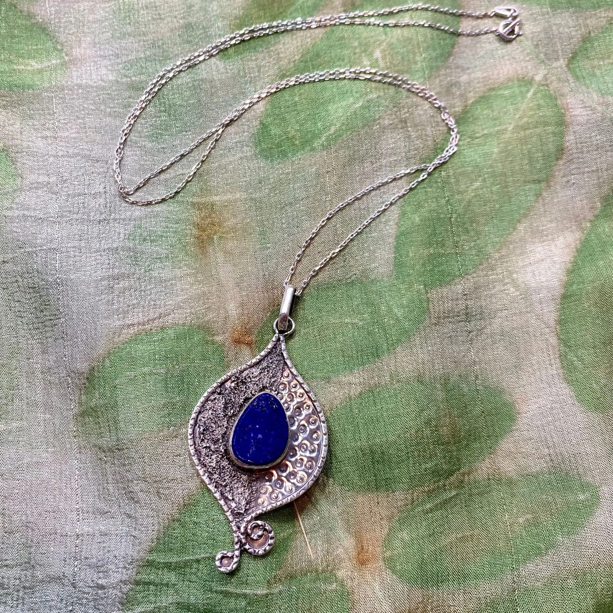 Parvina Silver & Lapis Lazuli Necklace from Tajikistan