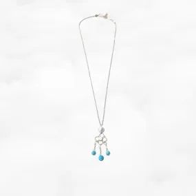 Pearl and Turquoise Tassel Necklace