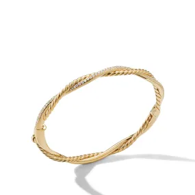 Petite Infinity Bracelet in 18K Yellow Gold with Pave Diamonds