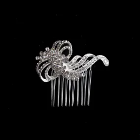 Petite Leaf Rhinestone Silver Bridal Headpiece, Wedding Comb, Brides, Bridesmaids