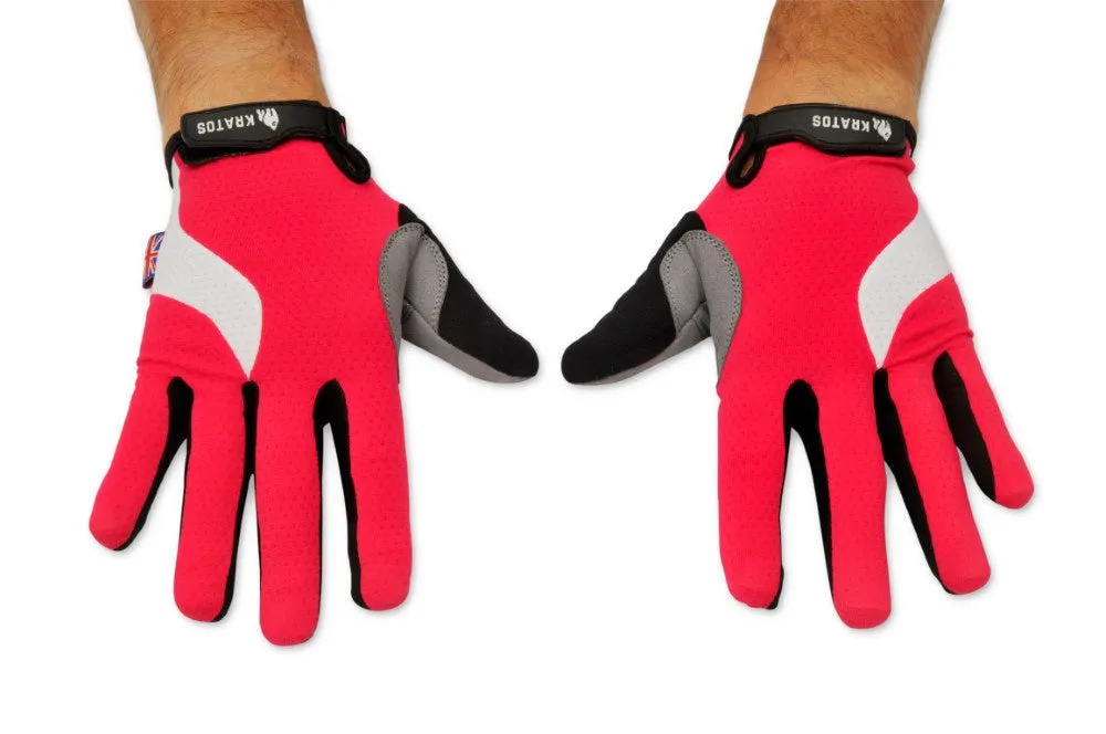 Pink Cyclone Cycling Gloves Full Finger for Women or Men