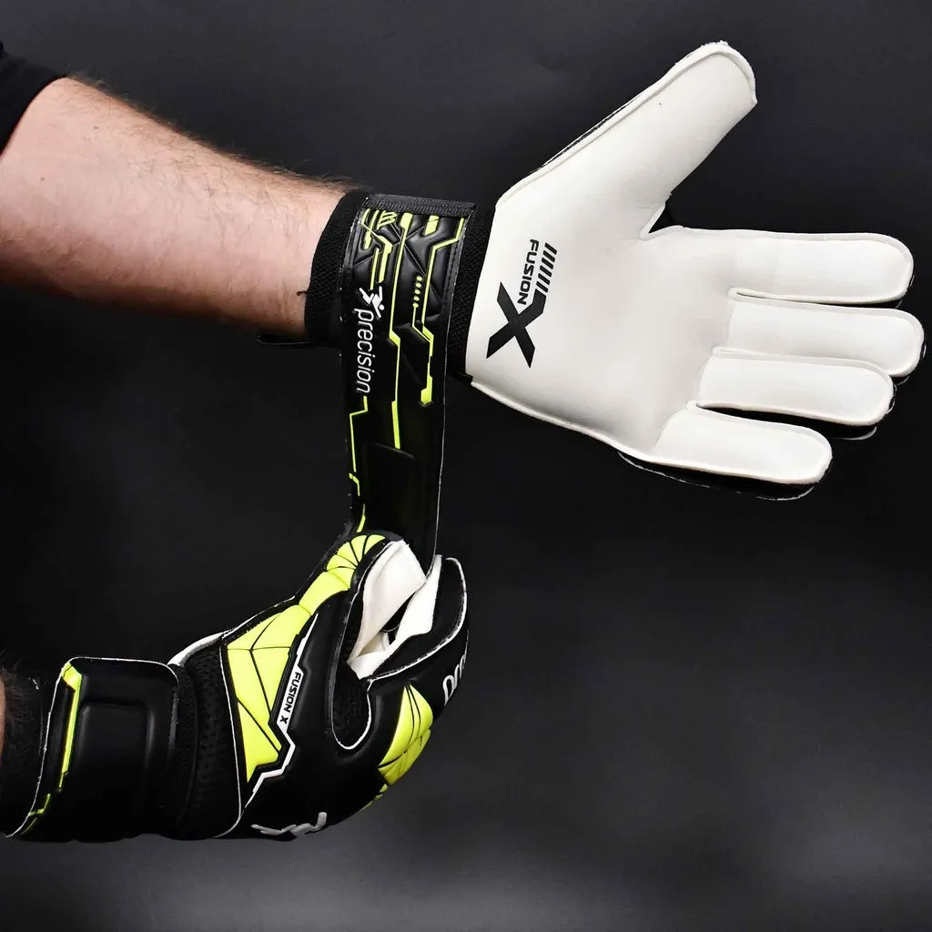 Precision Junior Fusion X Flat Cut Finger Protect GK Gloves