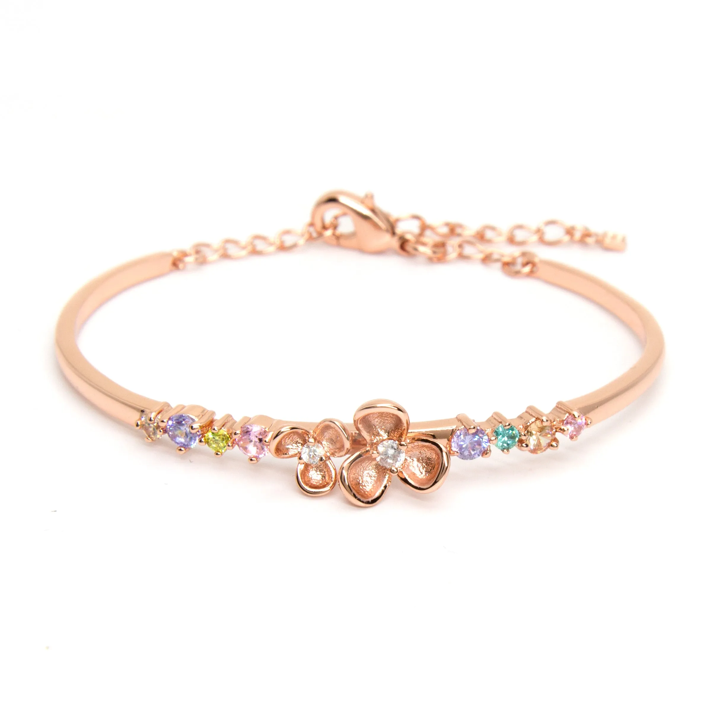 "Eden" Rose Gold Plating Crystal Bangle