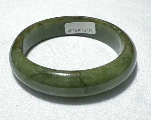 "Good Green" Genuine Natural Grade A Burmese Jadeite Bangle Bracelet 51 mm (716)