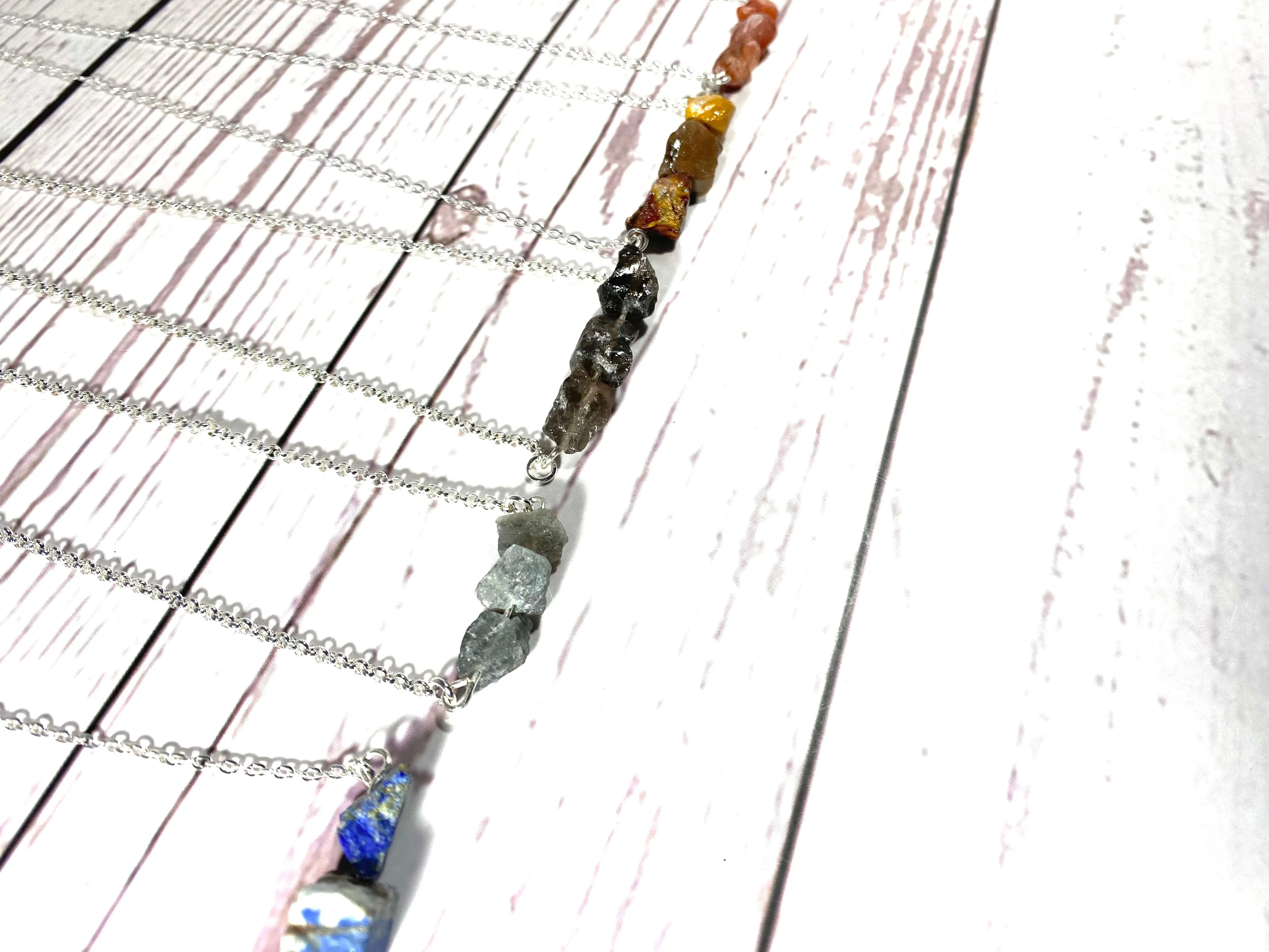 Raw Crystal Necklace - Dainty Adjustable Choker Necklace