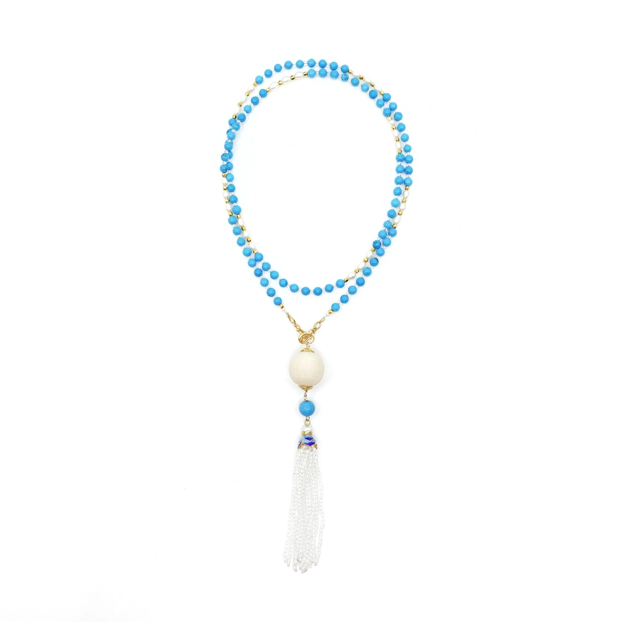 Return to Origin 4mm Turquoise Howlite Necklace Set