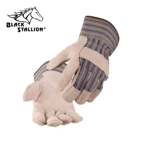 Revco (Black Stallion) 6B Work Gloves - Heavy Cowhide Palm Short Cuff (Large)