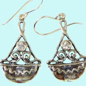 Romantic handmade silver earrings for women Bluenoemi Israeli Jewelry