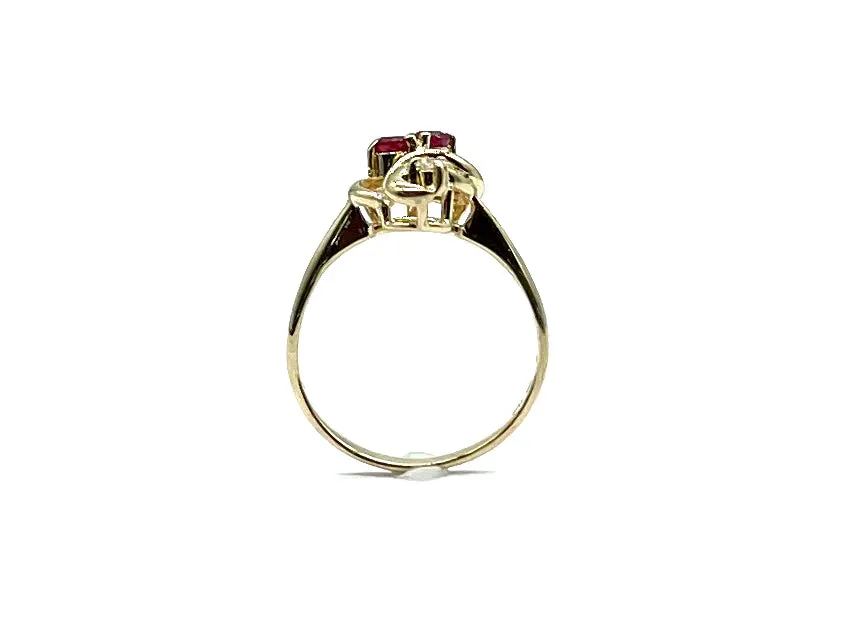 Ruby Ring with Diamond Accents